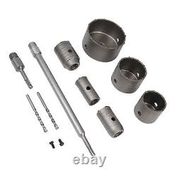 Concrete Hole Saw Set Plus Shank Wall Hole Drill Bits Kit For Cement/Brick/Wall