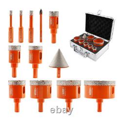 Diamond Core Drill Bit Set 12pcs/kit Triangle Shank Hole Cutter for Tile Ceramic