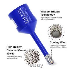 Diamond Core Drilling Bit Kit M14 9pcs Tile Marble Hole Saw Chamfer Bit Adapter