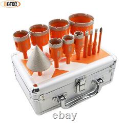 Diamond Drill Bit Set Milling Bit Hole Opener Hole Saw Kit for Granite 12pcs/box