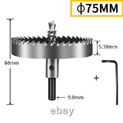 HSS 6542 Hole Saw Drill Bit Cutting Stainless Steel Metal Iron Sheet 12 80mm