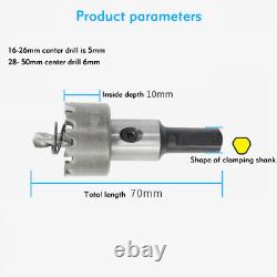 HSS Metal Holesaw Stainless Steel Drill Bit Hole Saw Cutter Reaming 16 50mm