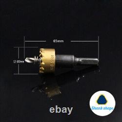 HSS Titanium Drill Bit 12 60 mm Hole Saw Stainless Steel Metal Alloy Cutter