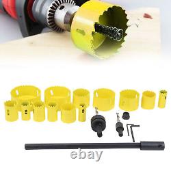 Hole Saw Blade Cutter Metal Opener Woodworking Tool HSS With Wrench Screw Drill