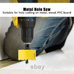 Hole Saw Blade Cutter Metal Opener Woodworking Tool HSS With Wrench Screw Drill