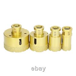 Hole Saw Kit Drill Brazed Bits 25 35 50 68mm M14 For Glass/Ceramic