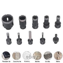 Hole Saw Kit Vacuum Brazed Drill Bits M14 6-50mm For Porcelain Tile