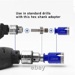 M14 7pcs Diamond Drilling Bit Kit for Marble Beveling Chamfer Adapter Hole Saw