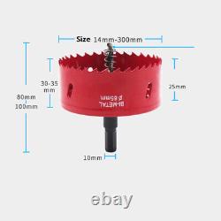 M42 HSS Bi Metal Hole Saw Cutter 15mm 300mm Holesaw Drill Bit for Wood Plastic