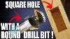 Make A Square Hole With A Round Forstner Drill Bit