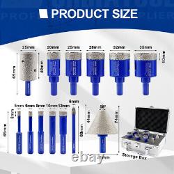 SHDIATOOL Aluminium case Hole Saw Diamond Hexagon Shank Drilling Bits for Tile