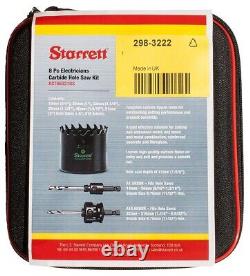 Starrett 8 Piece Carbride Tipped Hole Saw Kit