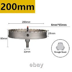 TCT Hole Saw Drill Bit Cutter Stainless Steel Metal Wood Iron Sheet 12 200 mm