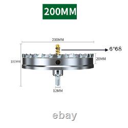 TCT Metal Stainless Steel Drill Bit 12mm 200mm Carbide Hole Saw Cutter Reamin