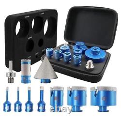 Tile Hole Saw Kit Diamond- 10pcs Diamond Core Drill Bit for Porcelain