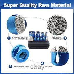 Tile Hole Saw Kit Diamond- 10pcs Diamond Core Drill Bit for Porcelain