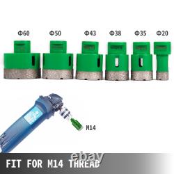 VEVOR Diamond Hole Saw Set Drill Core Bits M14 20/25/32/35/40/50/60/68 mm Blades